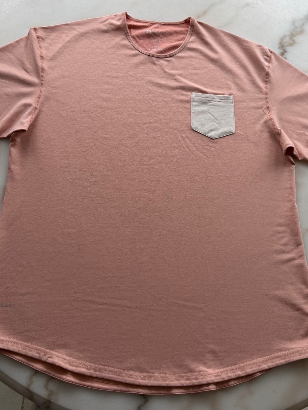 BYLT / XXL / LUX / 70% Cotton, 25% Polyester, 5% Spandex / Pink wth White Pocket
